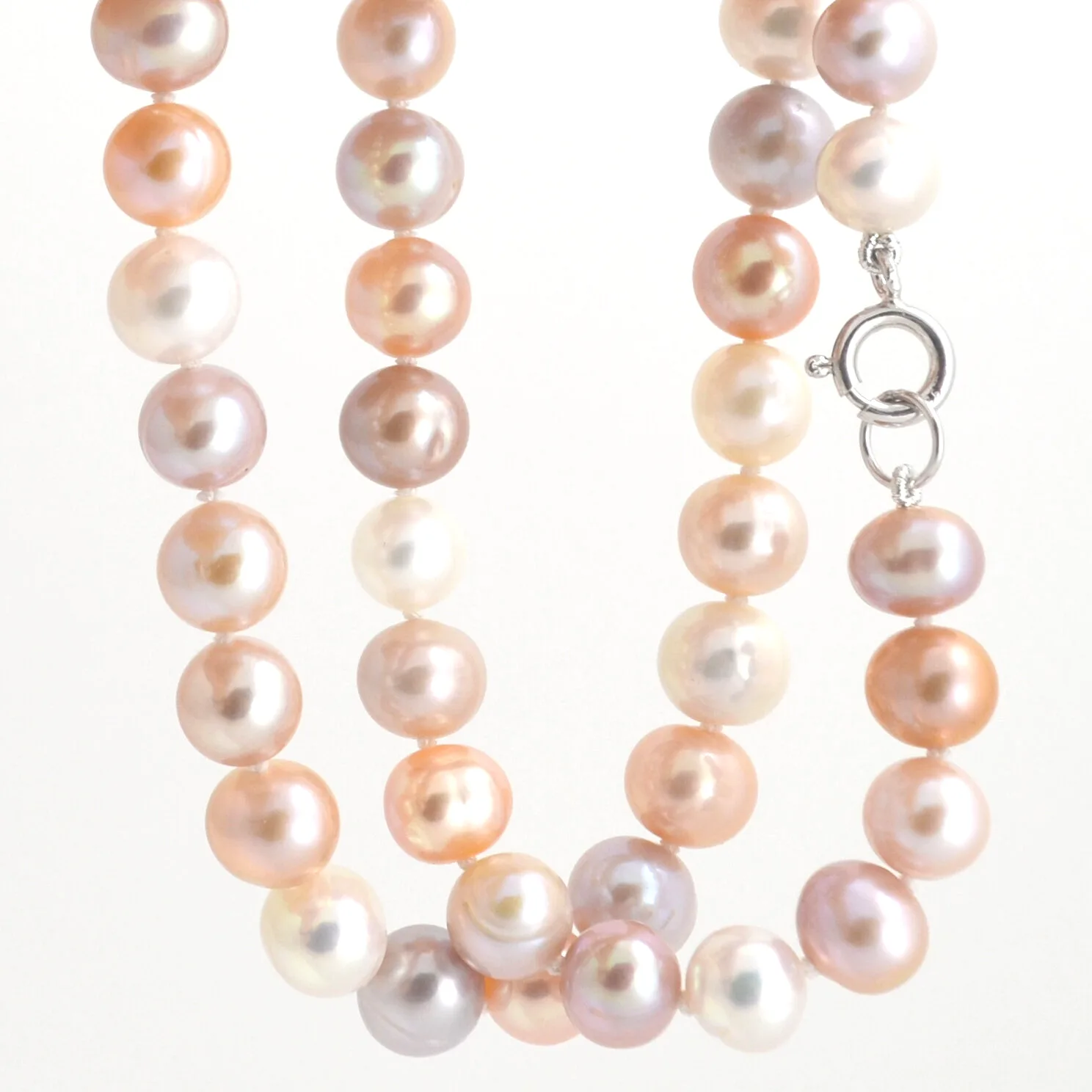 Freshwater Natural Peach Pearl Necklace by Sharon Teaman — view 2