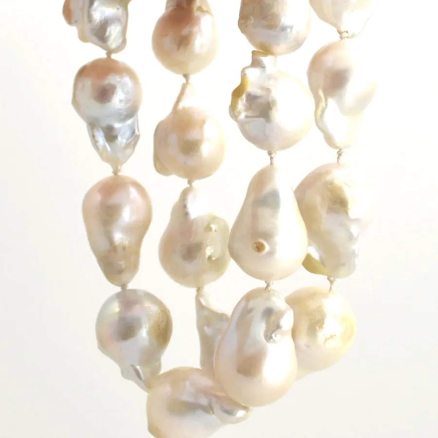 Freshwater White Pearls Large Baroque Statement Piece by Sharon Teaman