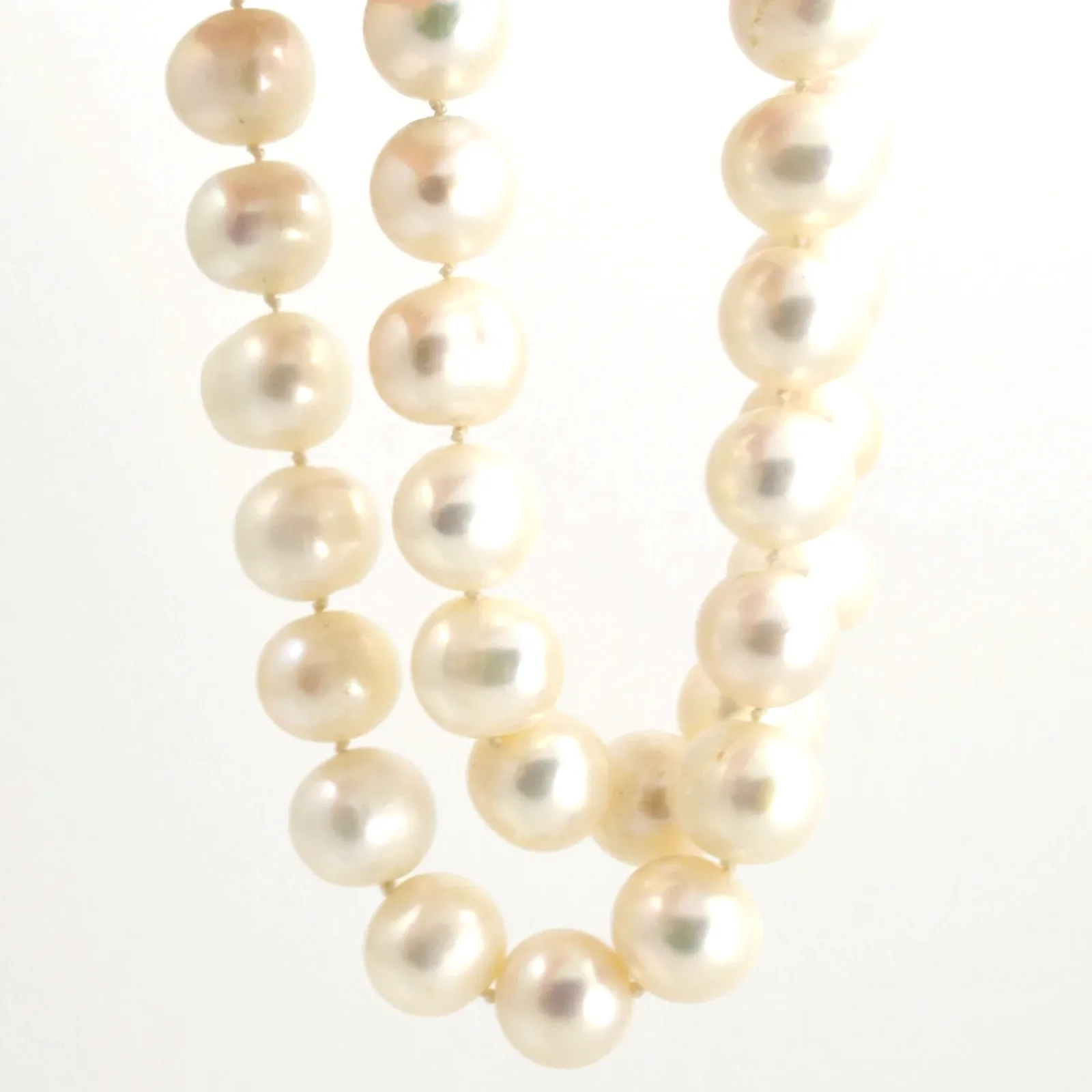 Freshwater White Pearls - Round-ish white - Great look for the Price! by Sharon Teaman — view 1