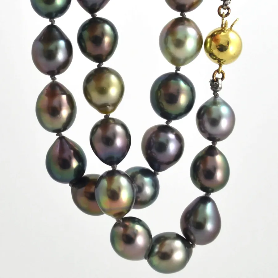 Graduated Tahitian Pearls Strand Multi Color by Sharon Teaman