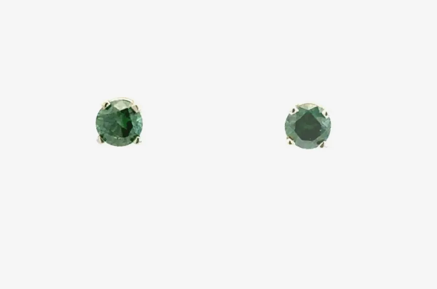 Green Diamond Studs .64 total weight by Sharon Teaman