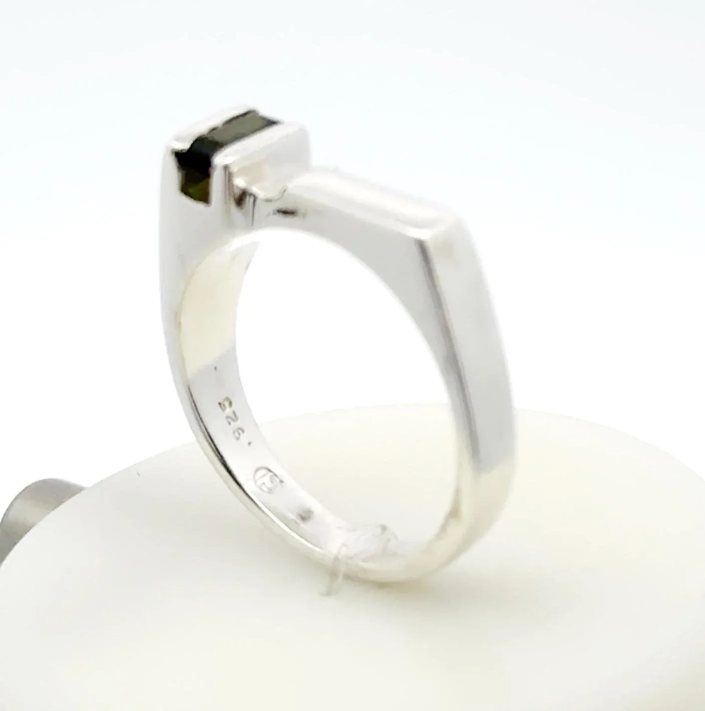Green Tourmaline Bar Ring by Sharon Teaman — view 2