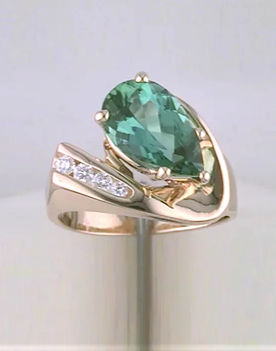 Hermione Mint Green Tourmaline Ring by Sharon Teaman — view 1