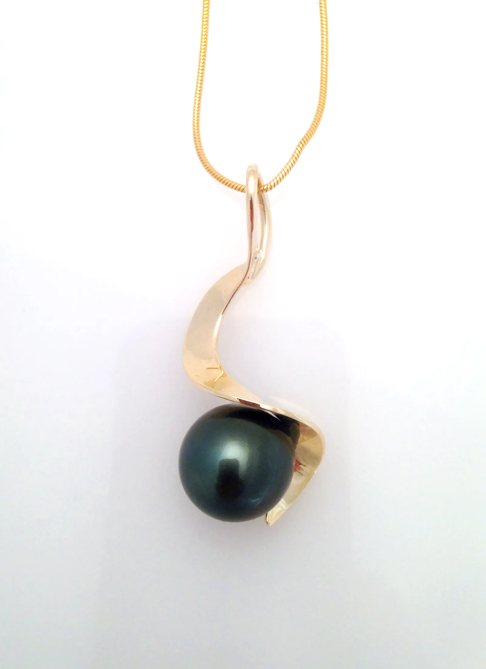 Kennedy Black Tahitian Pearl Necklace by Sharon Teaman — view 1