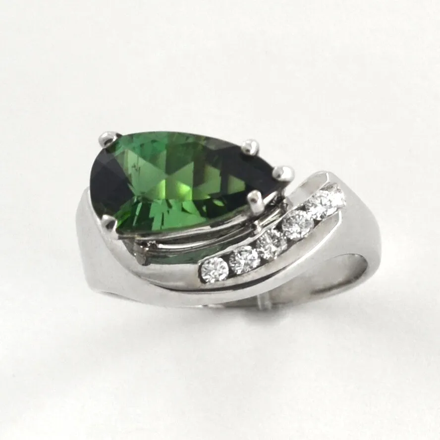 Leif Green Tourmaline Ring by Sharon Teaman