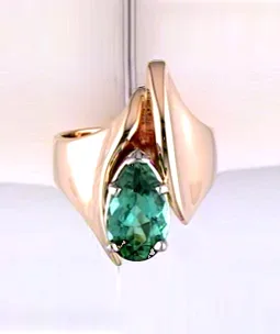 Libby Green Tourmaline Ring by Sharon Teaman — view 1