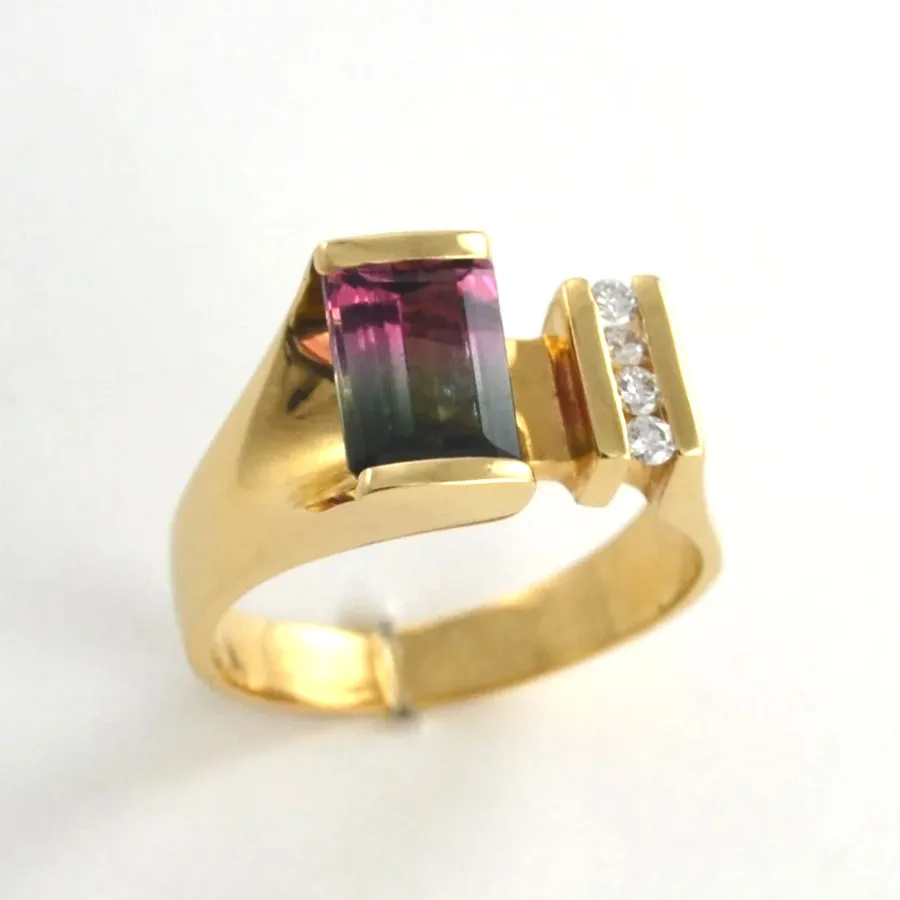 Melanie Watermelon Tourmaline Ring by Sharon Teaman