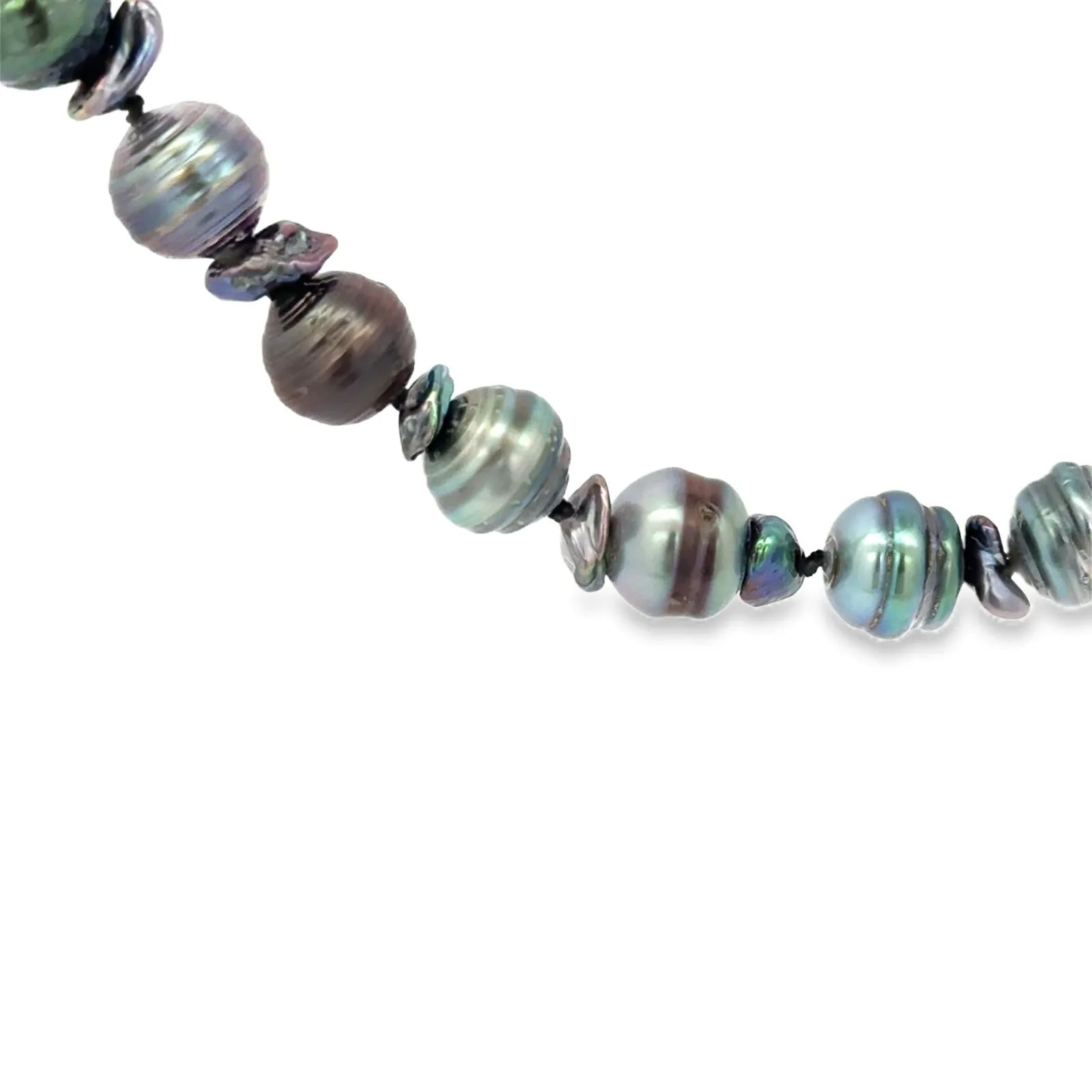 Multi Circles Tahitian Round, Baroque Pearls with Pearls 20 inch strand by Sharon Teaman — view 3