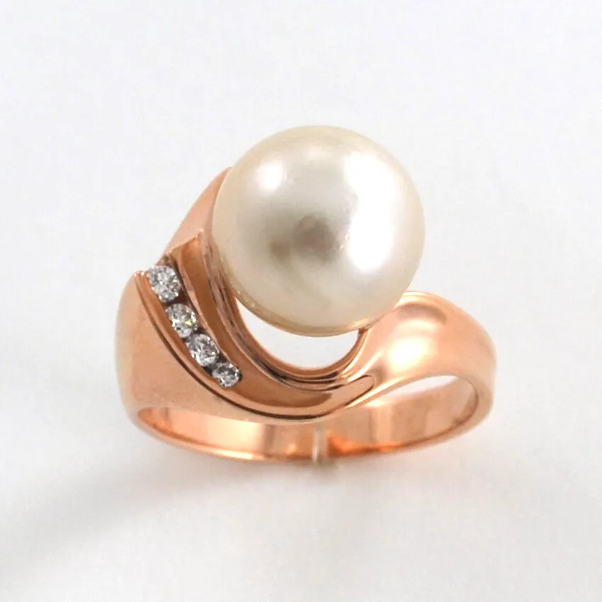 Natural Pink Tahitian Pearl Rose Gold Ring by Sharon Teaman