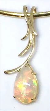 Odessa Ethiopian Opal Pear Pendant by Sharon Teaman