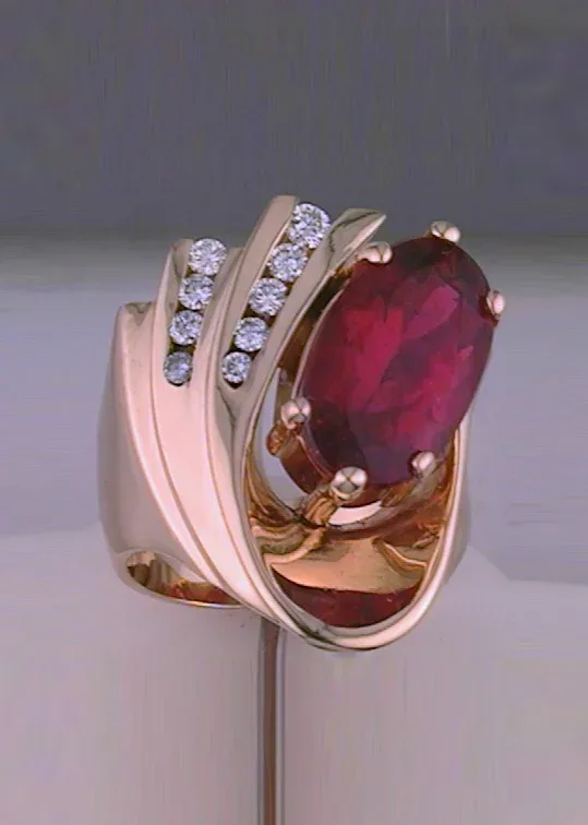 Panthera Rubellite Tourmaline Ring by Sharon Teaman — view 1