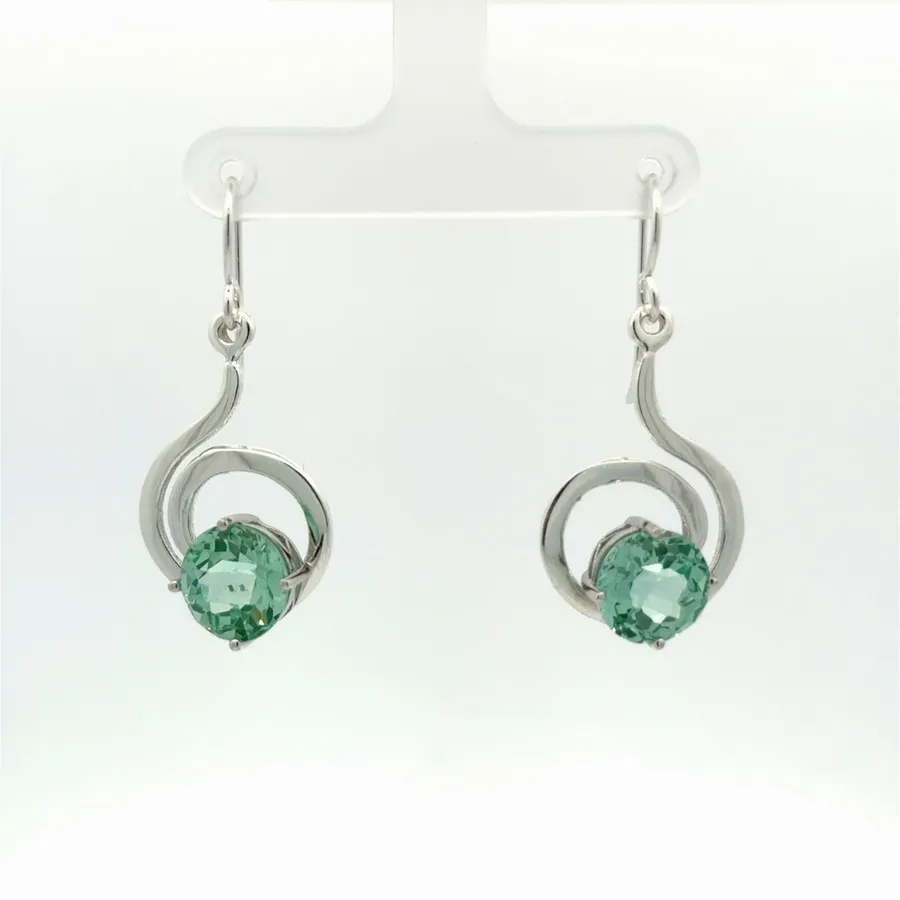 Paraiba Checkerboard Spinel Earrings by Sharon Teaman