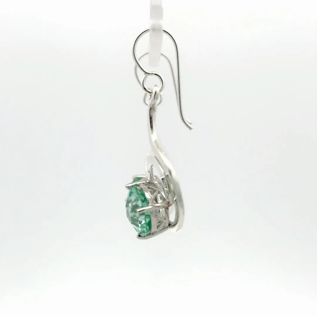 Paraiba Checkerboard Spinel Earrings by Sharon Teaman — view 2