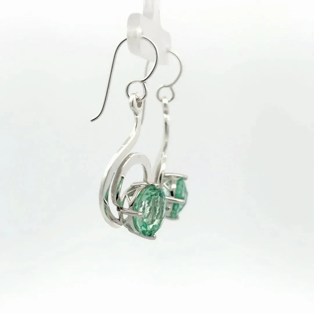 Paraiba Checkerboard Spinel Earrings by Sharon Teaman — view 5