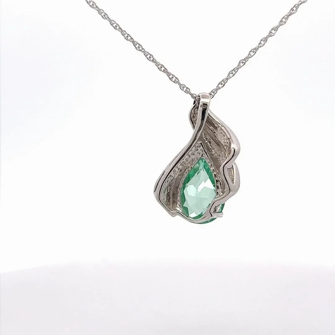 Paraiba Spinel Checkerboard Pendant by Sharon Teaman — view 2