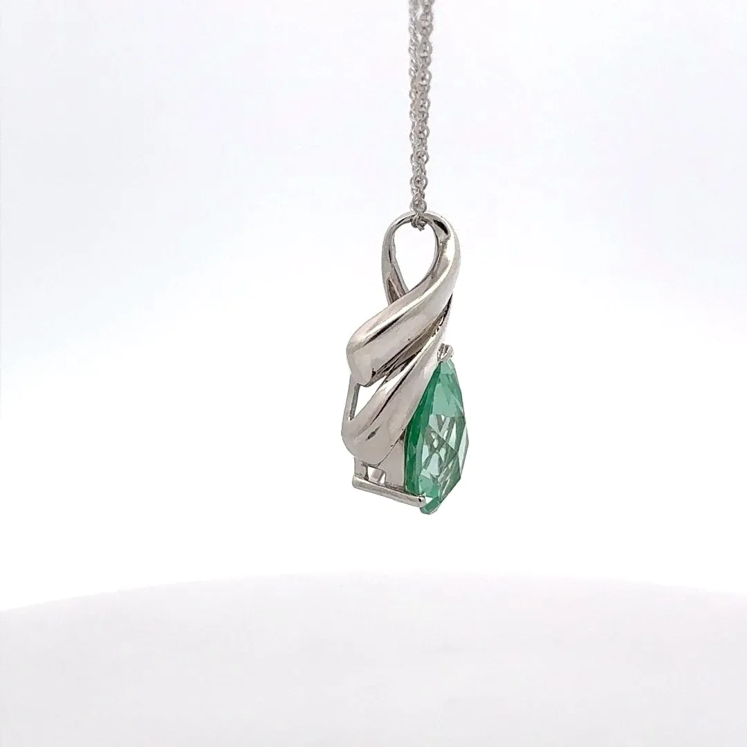 Paraiba Spinel Checkerboard Pendant by Sharon Teaman — view 4