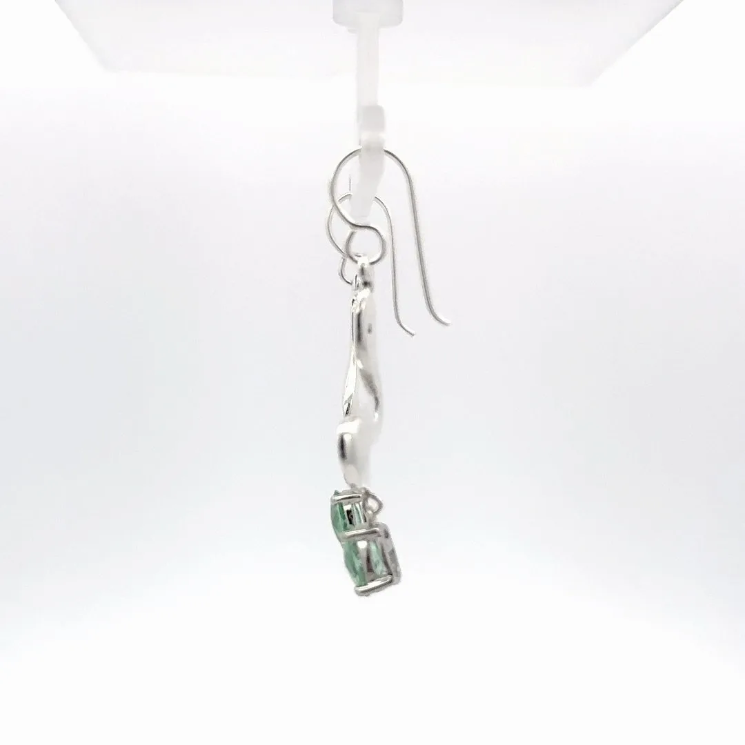 Paraiba Spinel Spiral Earrings by Sharon Teaman — view 2