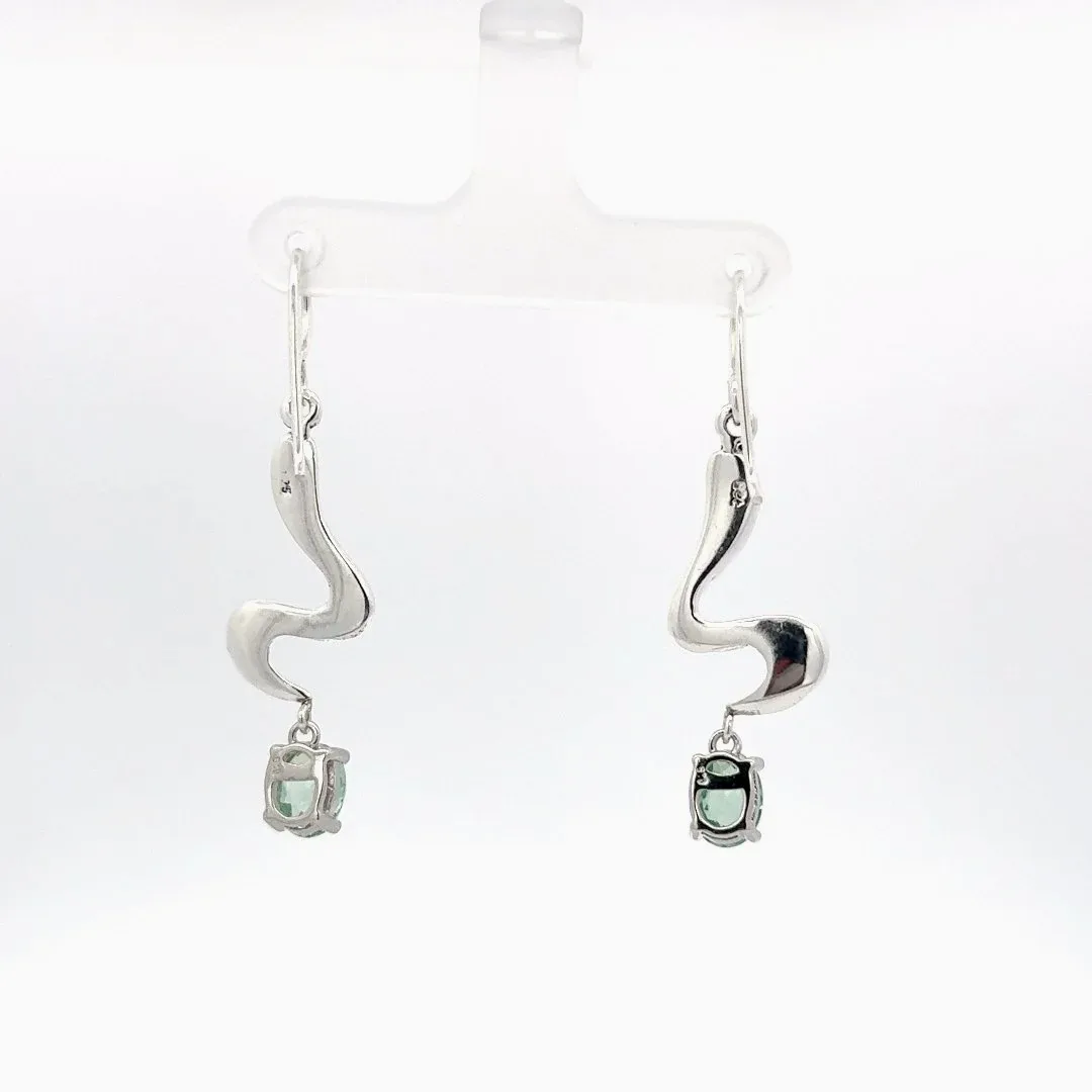 Paraiba Spinel Spiral Earrings by Sharon Teaman — view 4
