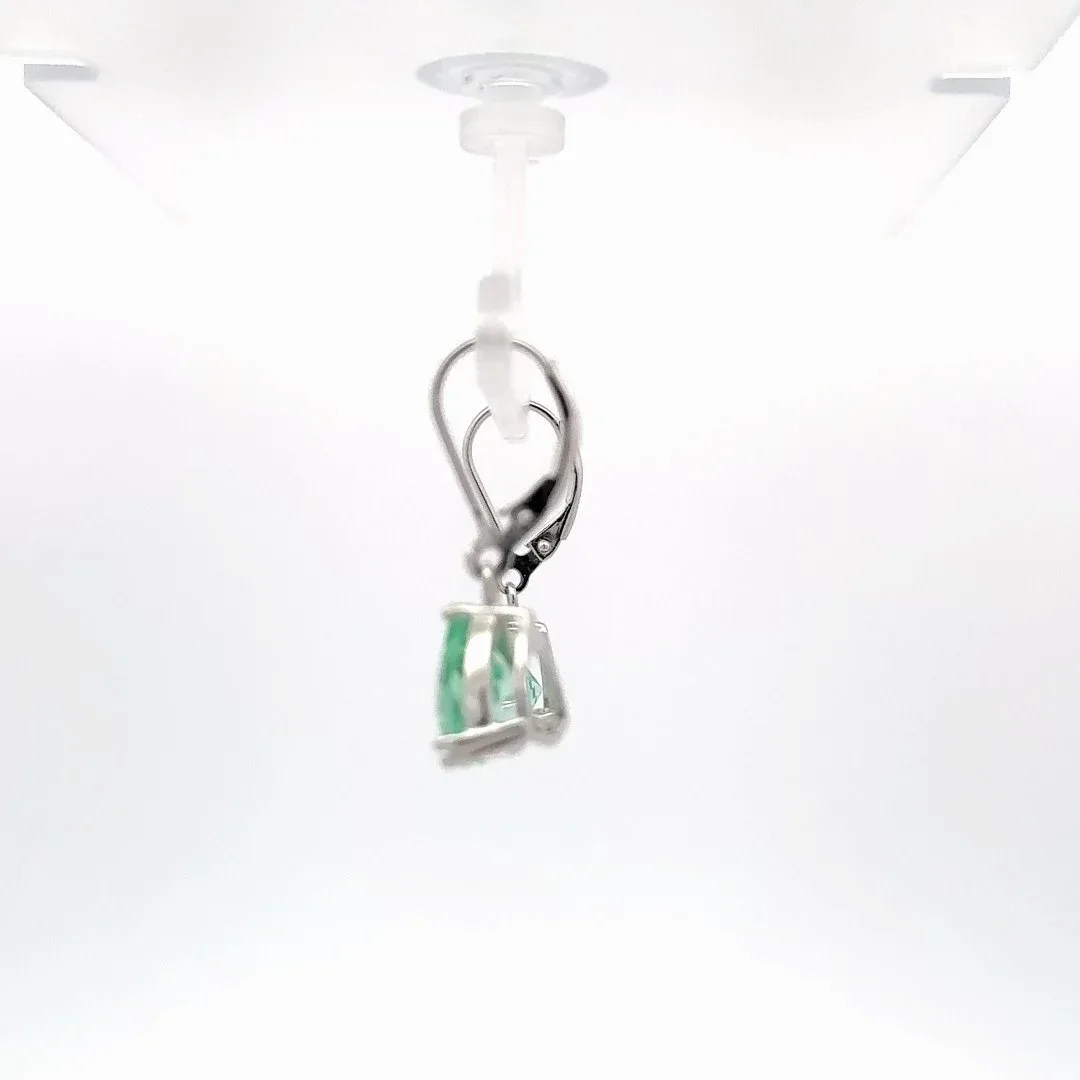 Paraiba Trillion Cut Checkerboard Earrings by Sharon Teaman — view 5