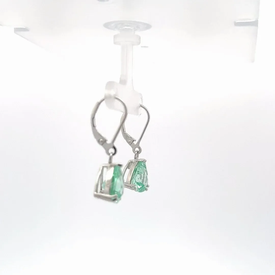 Paraiba Trillion Cut Checkerboard Earrings by Sharon Teaman — view 6