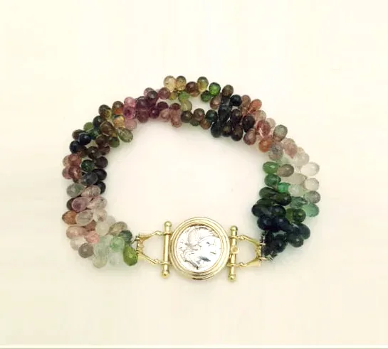 Philippa Roman Tourmaline Briolette Bracelet by Sharon Teaman — view 2