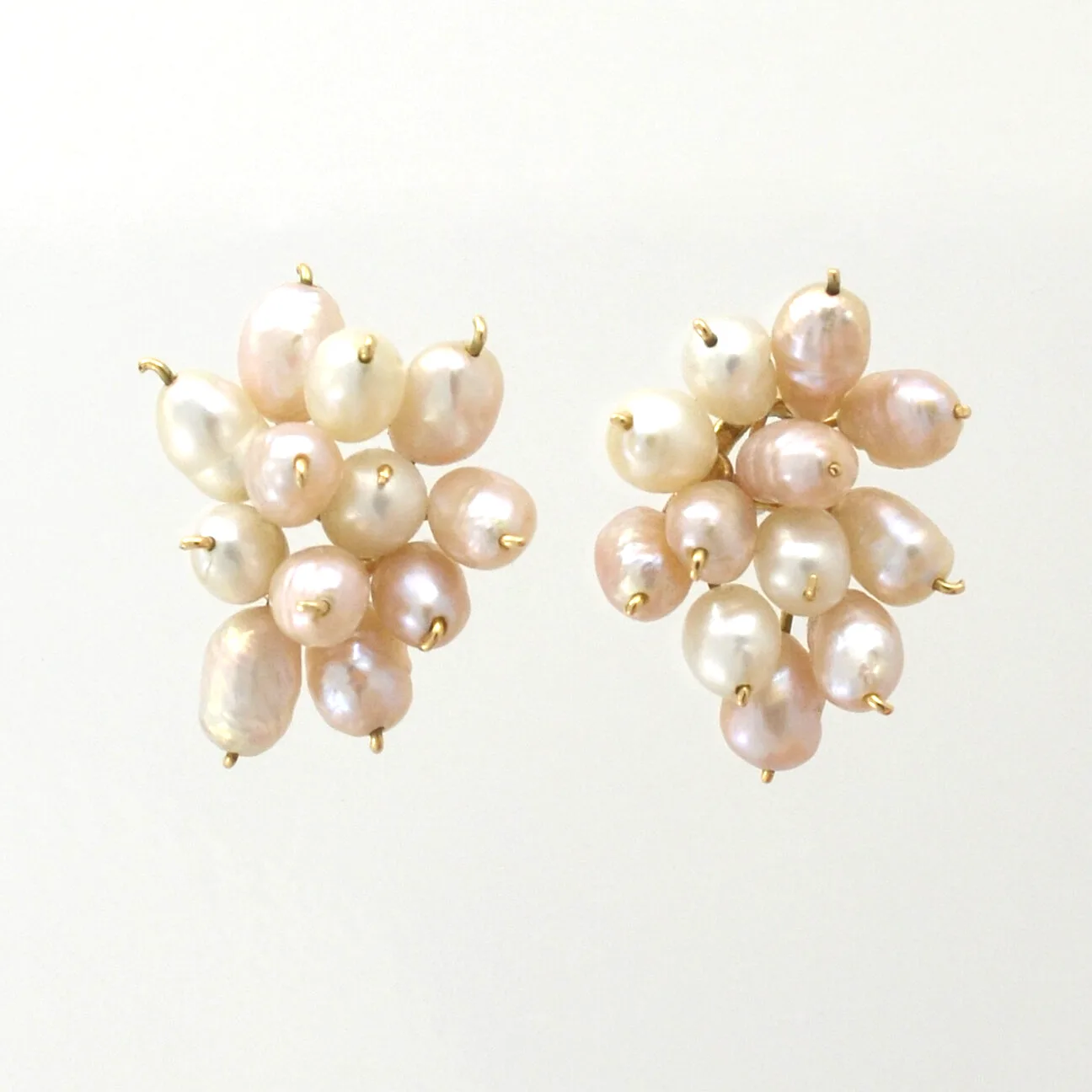 Pk Cluster Pearl Earrings by Sharon Teaman — view 1