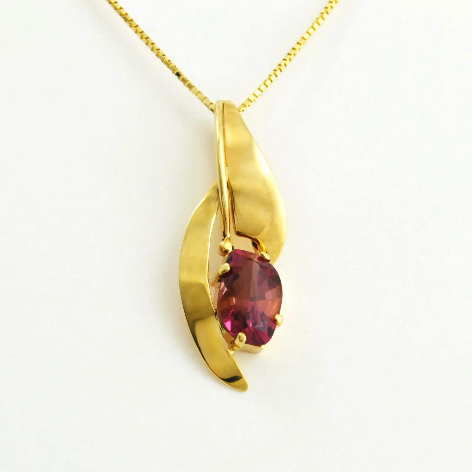 Sherry Pink Tourmaline Pendant by Sharon Teaman — view 1