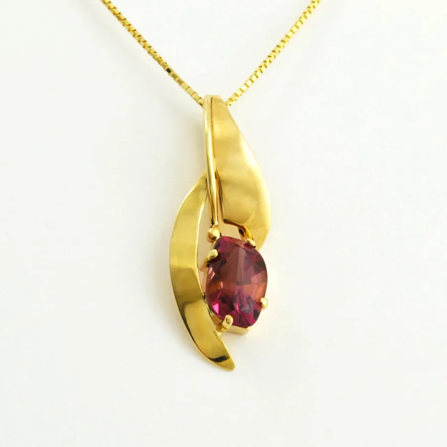 Sherry Pink Tourmaline Pendant by Sharon Teaman