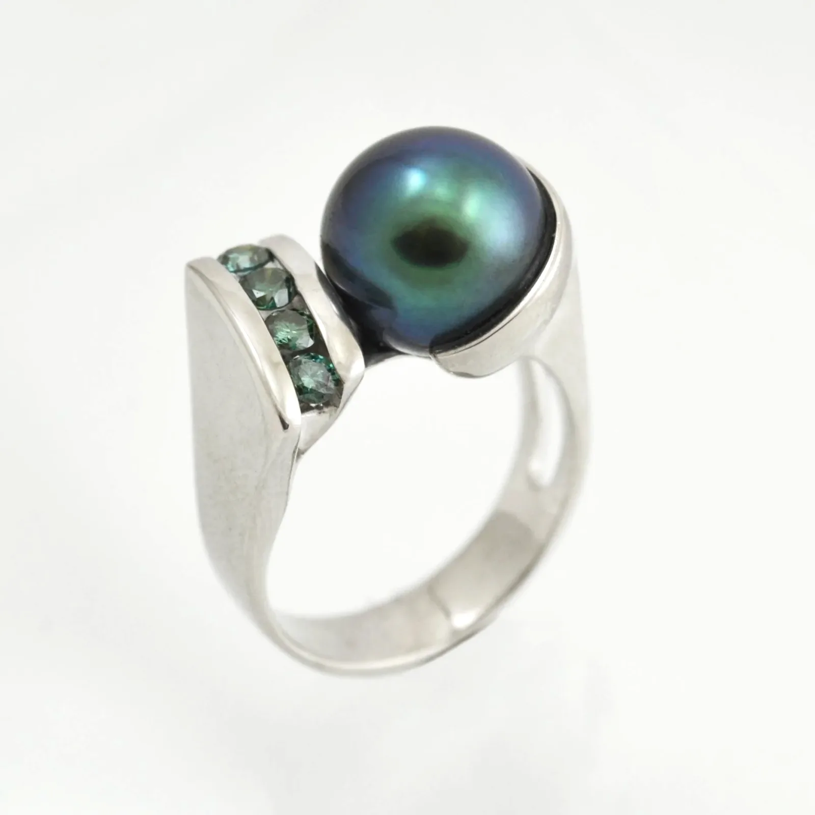 Tahitian Blue Pearl Ring by Sharon Teaman — view 3