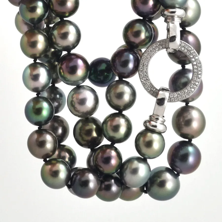 Tahitian Pearl Strand Multi Color "Very Fine Quality" LONG Strand 37 inches by Sharon Teaman