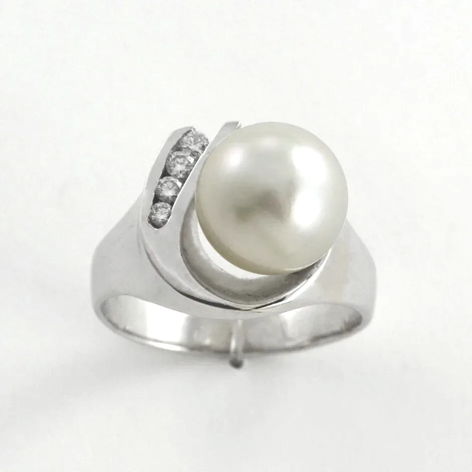 Tahitian South Sea White Pearl Ring by Sharon Teaman — view 1