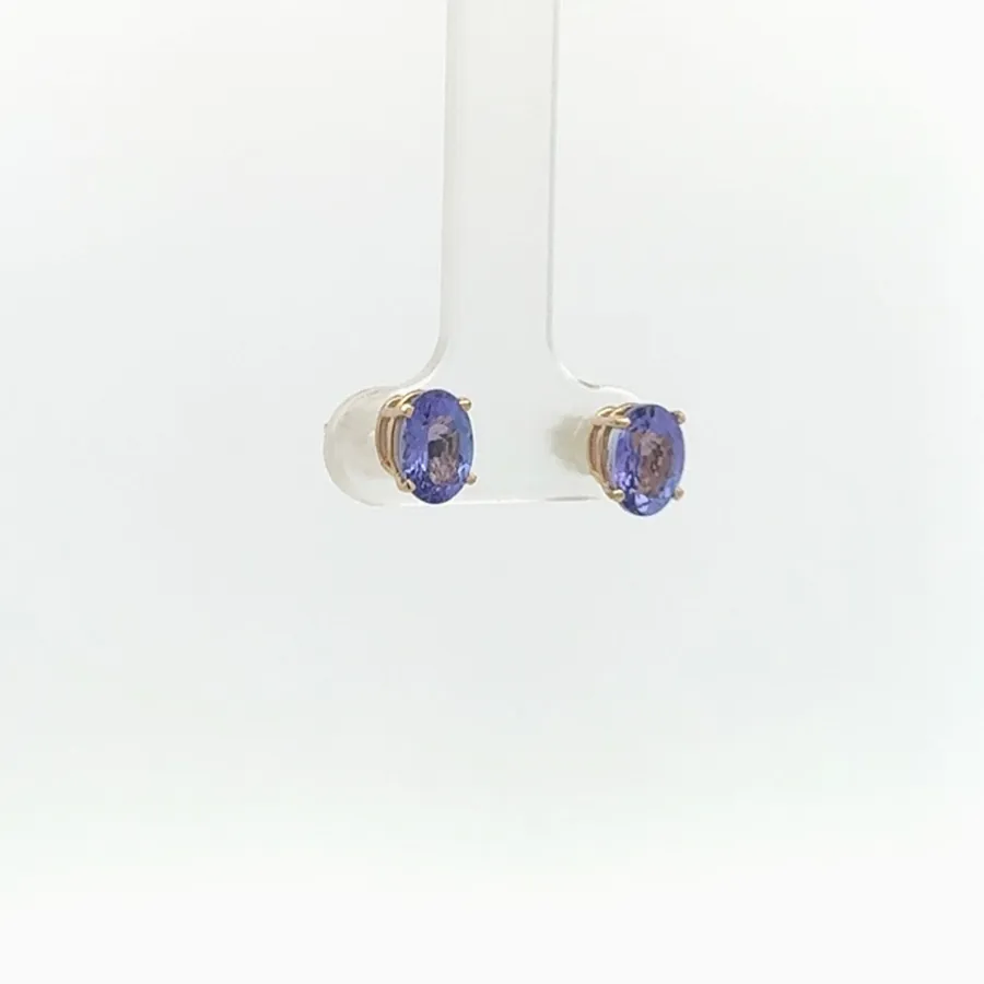 Tanzanite Oval Studs by Sharon Teaman