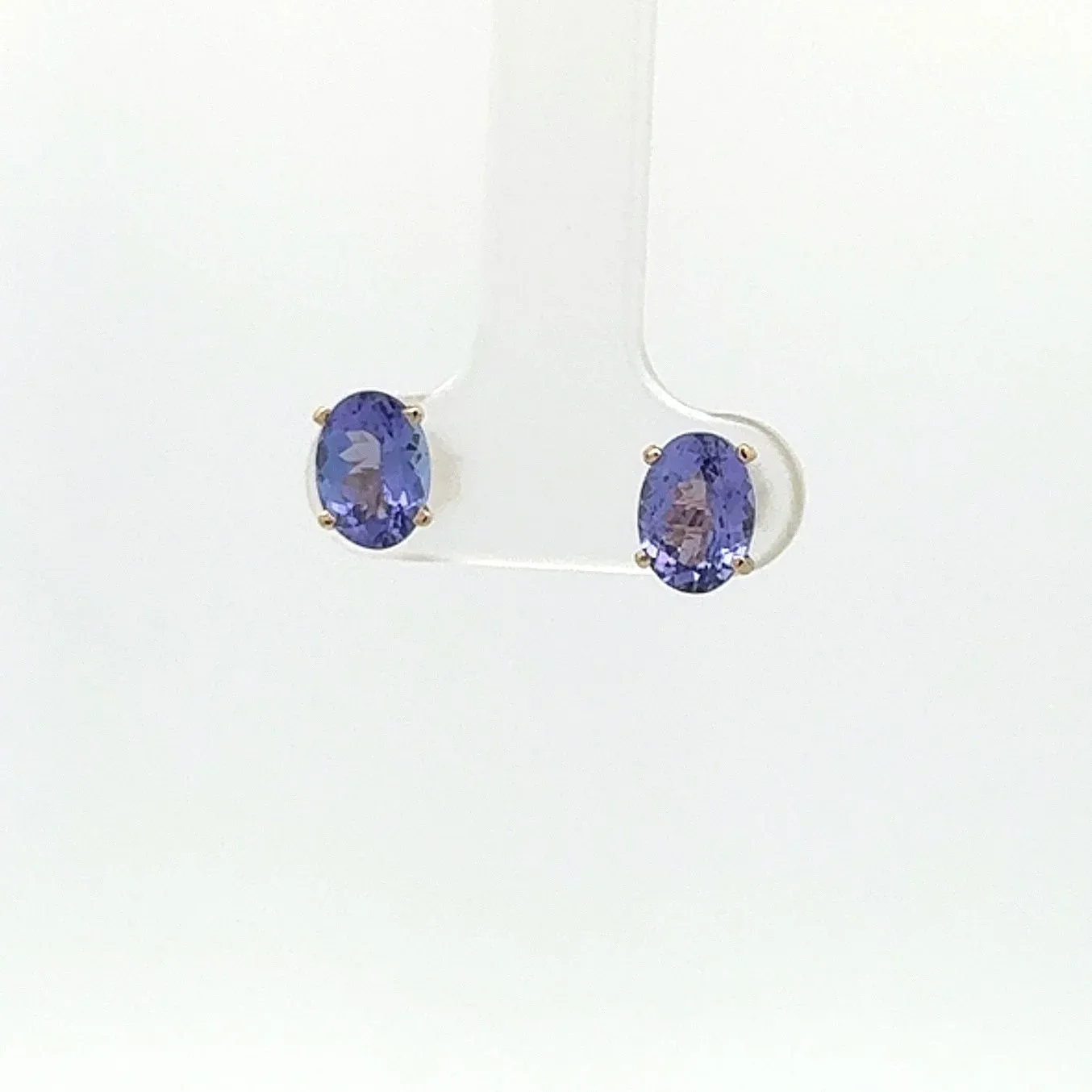Tanzanite Oval Studs by Sharon Teaman — view 2