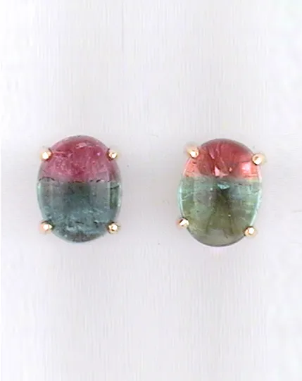 Tilly Watermelon Cabochon Studs by Sharon Teaman