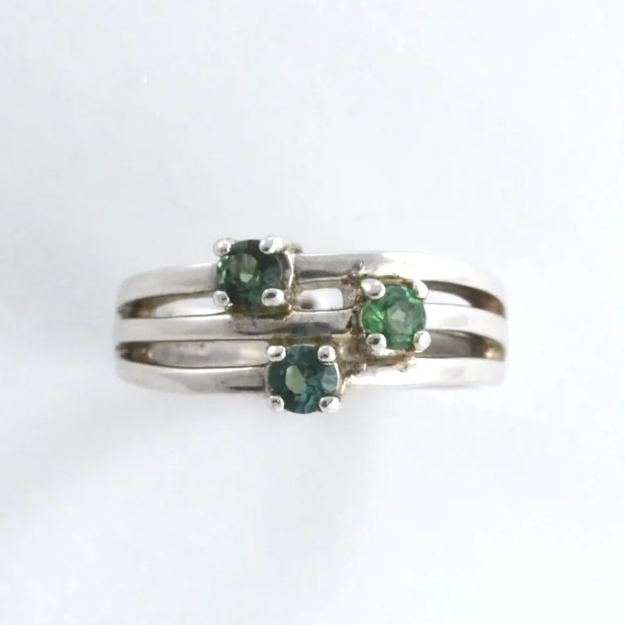 Triple Green Tourmaline Ring by Sharon Teaman