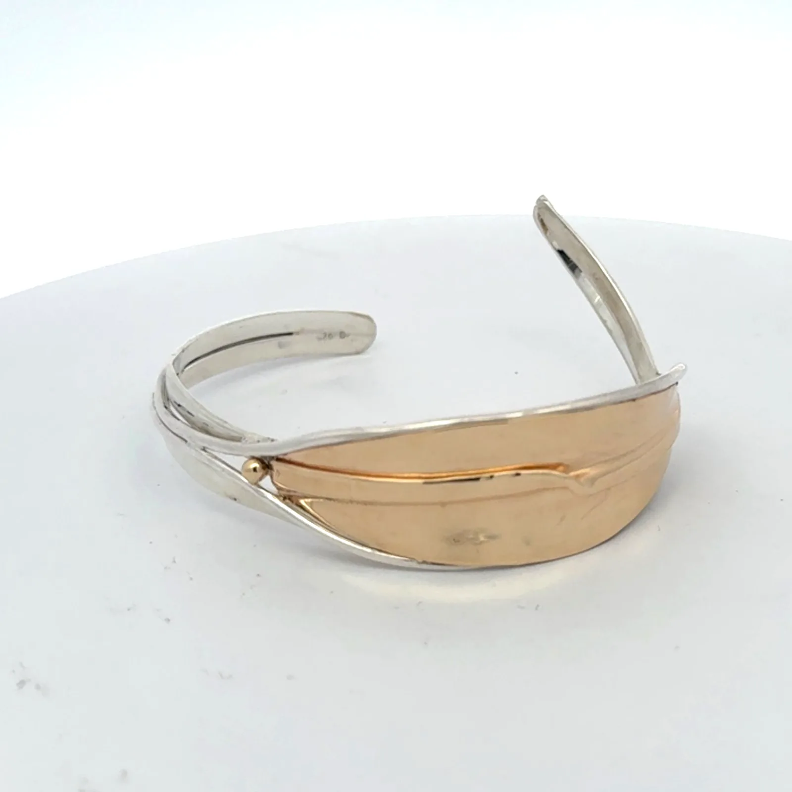 Two Tone Small Cuff Bracelet by Sharon Teaman — view 1
