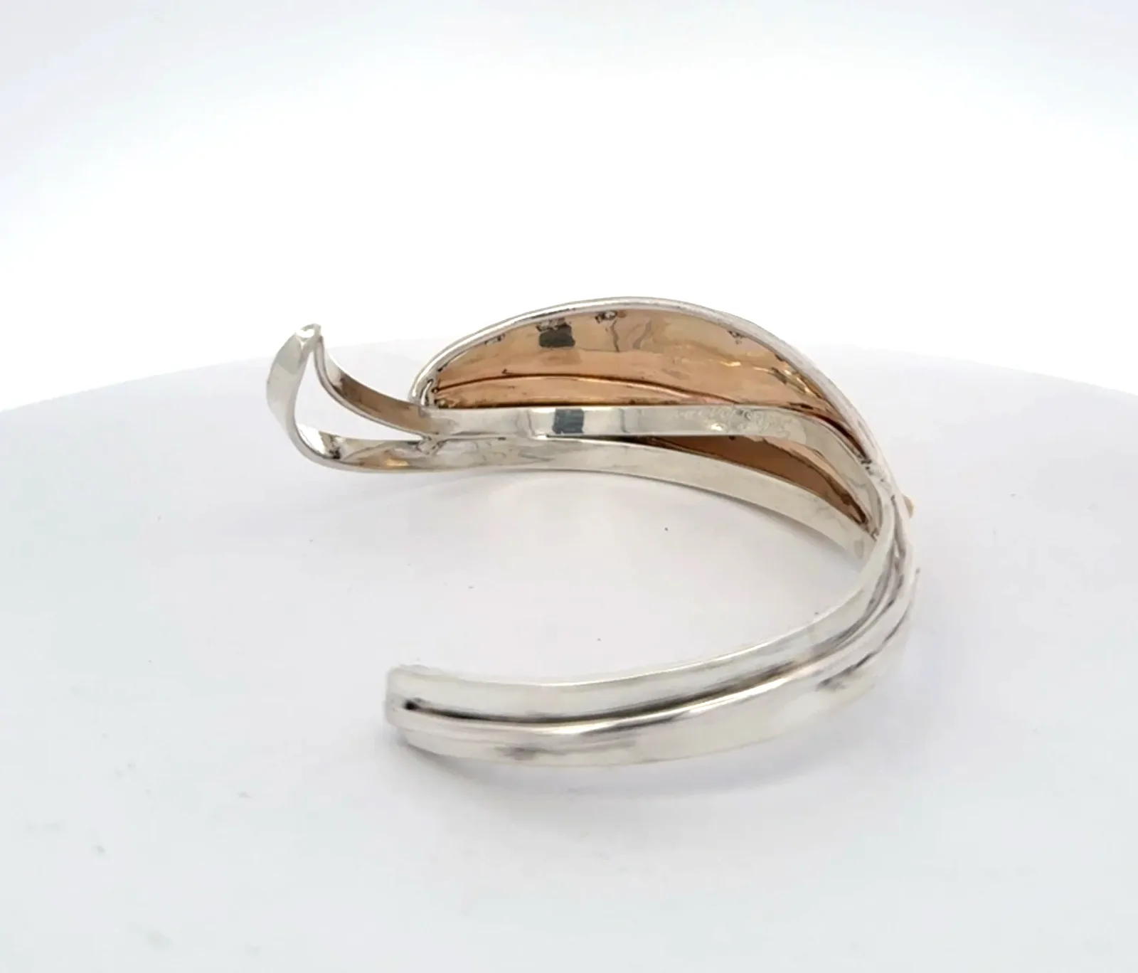 Two Tone Small Cuff Bracelet by Sharon Teaman — view 3