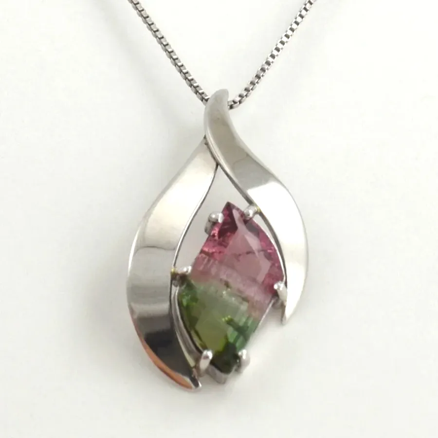 Watermelon Tourmaline Pendant by Sharon Teaman