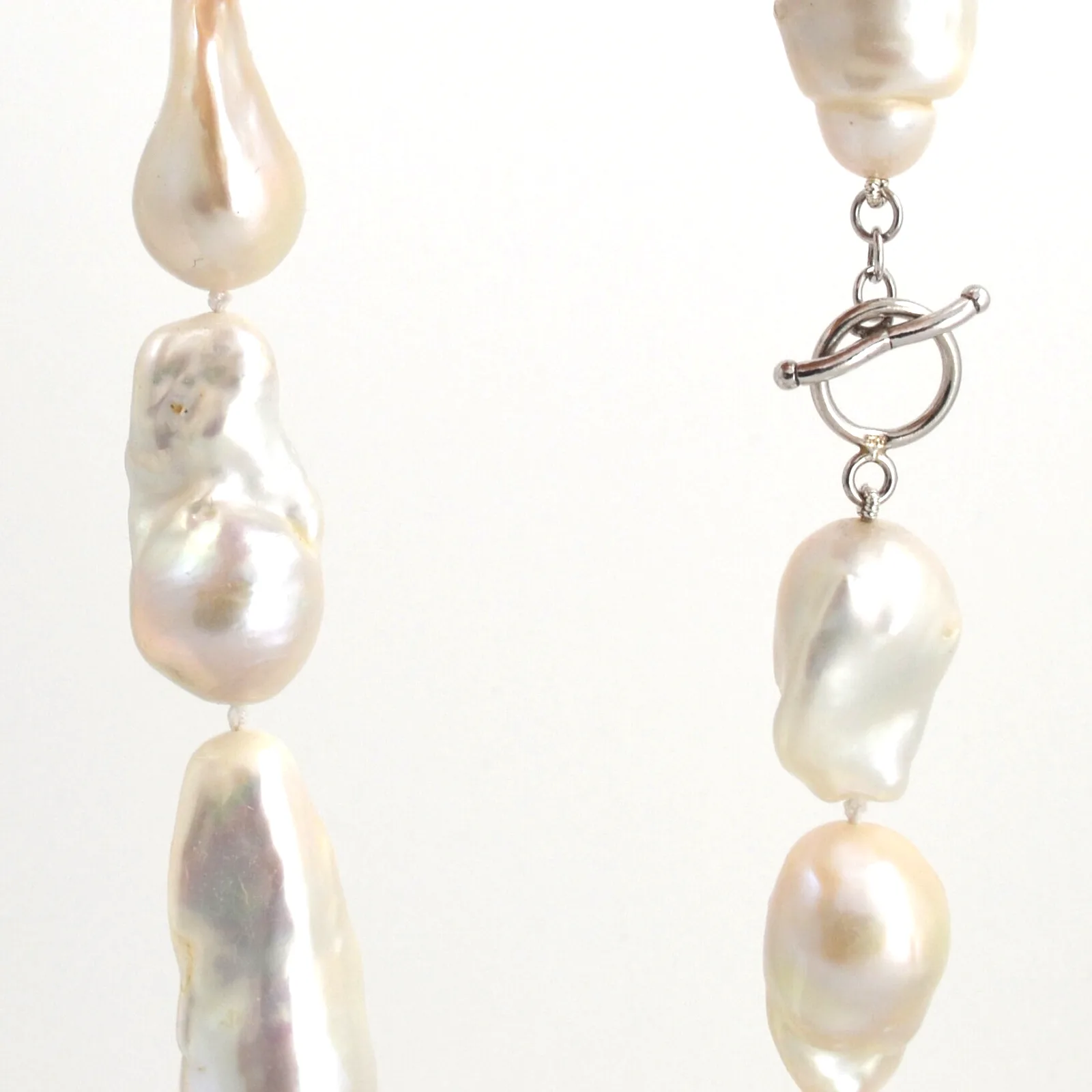 White Baroque Freshwater Pearl Strand by Sharon Teaman — view 1