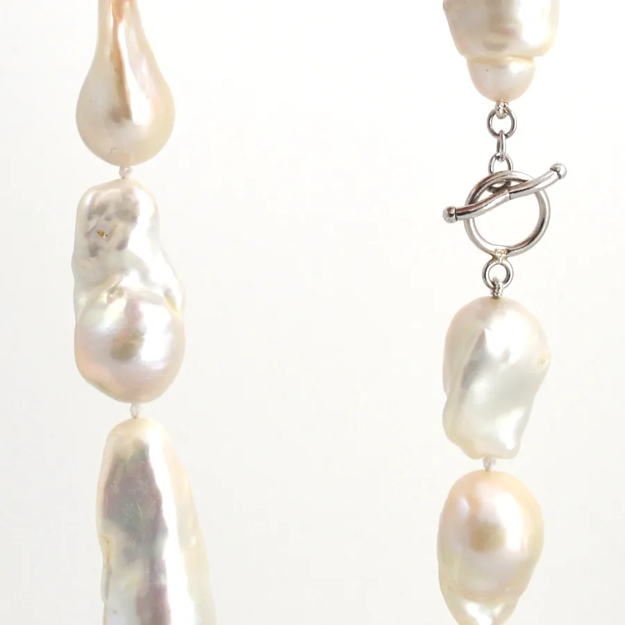 White Baroque Freshwater Pearl Strand by Sharon Teaman