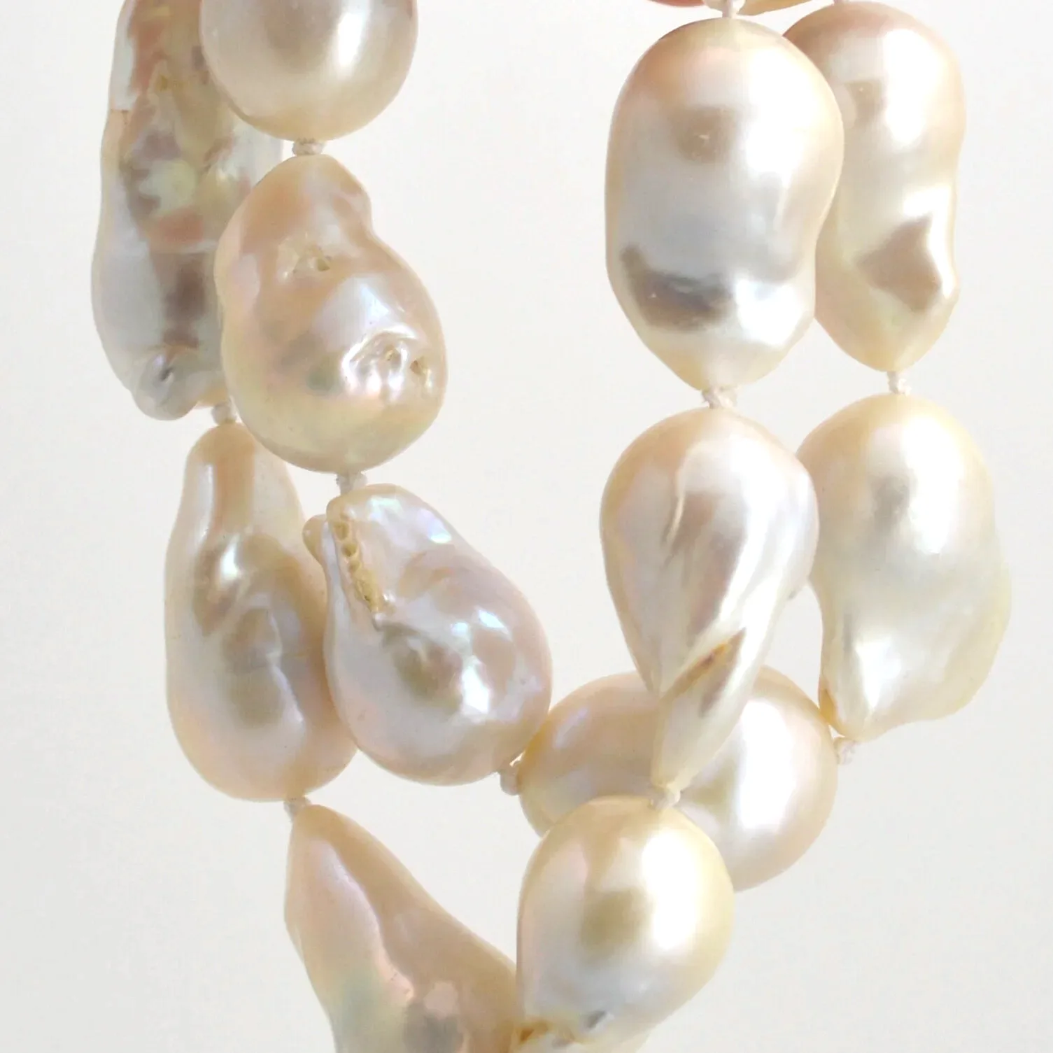 White Baroque Freshwater Pearl Strand by Sharon Teaman — view 2